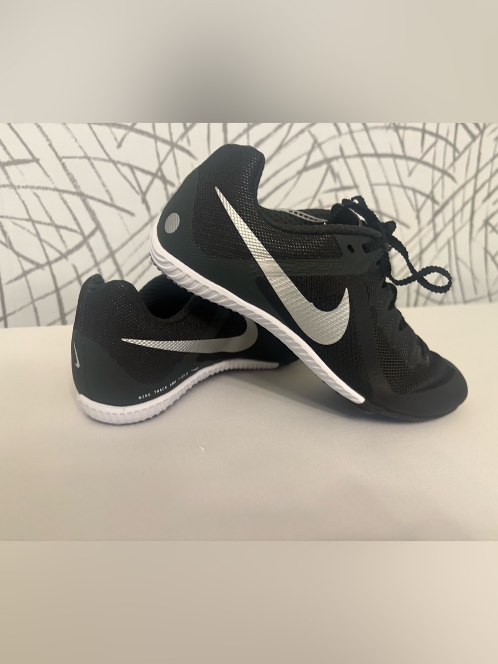 Nike Men’s Zoom Rival Multi Track & Field Multi-Event Spikes in the Black/Silver
